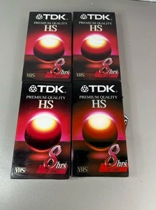 4 TDK T-160 8hrs Premium Quality HS Blank Recordable VHS Tapes BRAND NEW - Photo 1/2