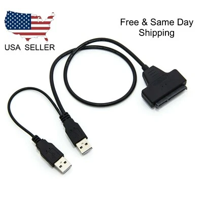 USB 2.0 to 2.5inch HDD 7+15pin SATA Hard Drive Cable Adapter For SATA SSD & HDD - Image 1 of 4