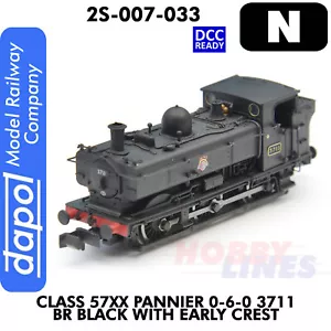 Pannier 3711 BR Black Early Crest 1:148 N gauge locomotive Dapol 2S-007-033 - Picture 1 of 2