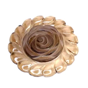 23.780CTS INCREÍBLE FLOR RARA CORTE CUARZO AHUMADO NATURAL PIEDRAS PRECIOSAS SUELTAS REDONDAS - Imagen 1 de 1