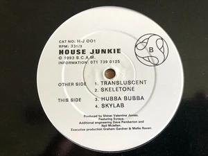 House Junkie - Transluscent 12" 1993 Vinyl Skeletone Skylab Prog Trance Ambient - Picture 1 of 3