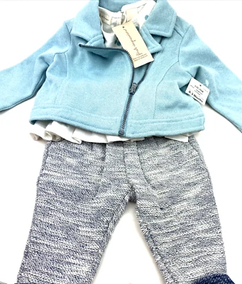 Conjunto de conjunto para bebé niña talla 0-3 m bebés 3 piezas a juego pantalones chaqueta niños Foto 1 de 4