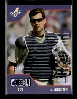2002 Upper Deck 40-Man #693 Chad Kreuter Electric Rainbow #/40 - Image 1 of 2