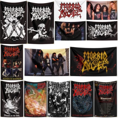 Morbid Angel Death Metal Band Flag Banner Wall Tapestry Poster + Brass Grommets - Image 1 of 4