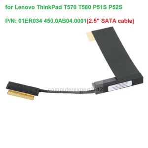 Ligne de câbles pour ordinateur portable Lenovo ThinkPad T570 T580 P51S P52S avec support de disque dur SATA - Photo 1/12