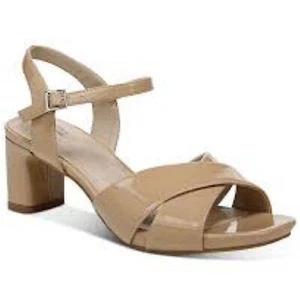 Women’s Gianni Bernini Zummaa Beige Leather Crisscross Sandals Size 11 US! - Picture 1 of 9