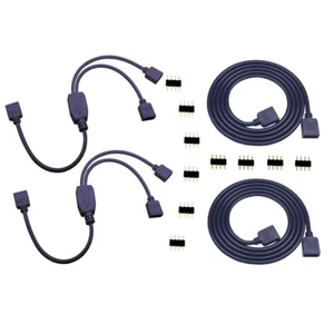 PC RGB-Header Cables ARGB Splitter Connector 5V 3 Pin 12V 4pin Extension Cable - Picture 1 of 11