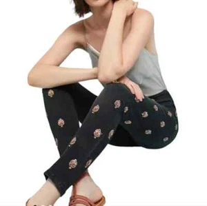 Anthropologie Pilcro the Letterpress Embellished Sequins Rhinestones Jeans Sz 27 - Picture 1 of 13