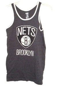 Brooklyn Nets NBA Tank Top Women's Small Charcoal Gray White - Picture 1 of 3