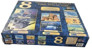 8 Deluxe Jigsaw Puzzles - 5500 Pieces Total 500 - 1000 Pieces Each (Sealed) - Picture 1 of 3