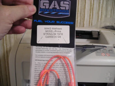 Gas Strings Mathews PRIMA Bowstring And Cable Set W/ Speed Nocks Flo Pink Orange - Image 1 of 2