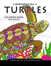 Adult Coloring Books Balloon P Marvelous Sea Turtles Coloring Book f (Paperback)