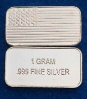 Love Kiss 1 Gram .999 Fine Pure Solid Silver Bar