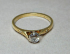 Vintage 18ct Yellow Gold Ring Set With Diamonds