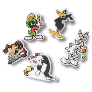 Crocs LOONEY TUNES 5pc Jibbitz Bugs Marvin Martian Daffy Taz Sylvester Tweety - Picture 1 of 5