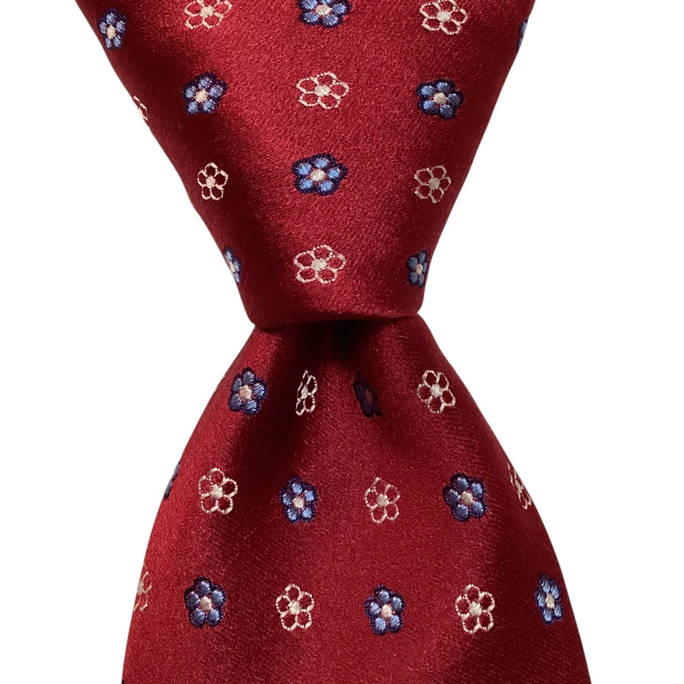 Corbata Kiton Sevenfold para Hombres 100% Seda XL ITALIA Lujo FLORAL Roja/Azul/Blanca Usada en Excelente Condición Foto 1 de 4