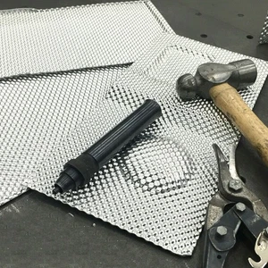 Aluminum Heat Shield Panel 400x330mm Embossed for Exhaust and Chassis Use - Picture 1 of 12
