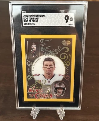 Tom Brady King Of Cards 2021 #18/25 SGC 9 ¡Raro! ¡Como nuevo! CABRA! Foto 1 de 4