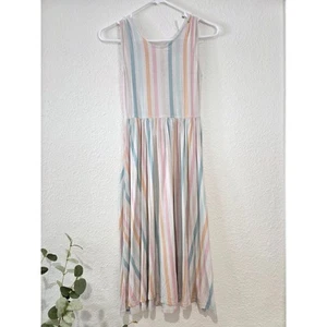 DotDotSmile Fancy Collection Twirl Dress Pastel Stripe Crossback Size 8/10 - Picture 1 of 5