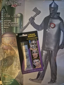Spirit Wizard of Oz's Tin Man Plus (XL) Adult Costume OOS Silver Make Up NEW - Picture 1 of 8