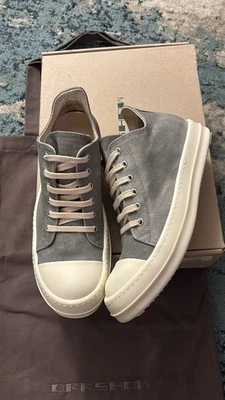 Rick Owens DRKSHDW Ramoness Low Top Grey Size 40 (7US) Brand New Og All - Image 1 of 4