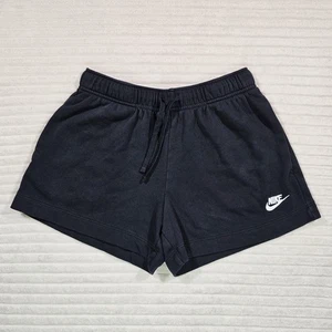 Nike Sportswear Shorts Women's MEDIUM Black Club Fleece Relaxed Mid Rise 3" - Picture 1 of 10