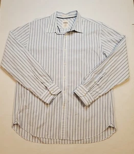 Fossil Shirt Men's XL Cotton Classic Fit Striped Button Up Casual Long Sleeve  - Picture 1 of 12