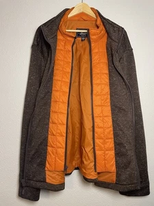 G.H. Bass & Co Men's 2XL Double Layer Zip Up Brown and Orange Puffer Vest Style - Picture 1 of 9