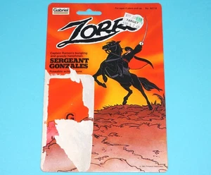ZORRO SERGEANT GONZALES CARDBACK CARD BACK 1981 GABRIEL - Picture 1 of 2