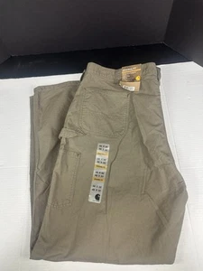 Carhartt Men's Canvas Work Dungaree Pants Original Fit 46x32 B151 LBR NWT - Picture 1 of 6