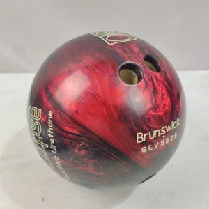 Vintage Brunswick Eclipse reaktive Urethan Bowlingkugel 13 Pfund 13 Unzen rot schwarz Wirbel - Bild 1 von 7