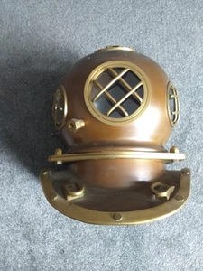 18 In VINTAGE COPPER FINISH BRASS SCUBA DIVERS DIVING HELMET ROYAL NAVY MARINE - Picture 1 of 9