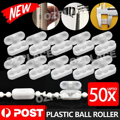 UP10x Plastic Ball Roller Blind Chain Cord Connector Joiner Vertical Roman AU - image 1 of 4