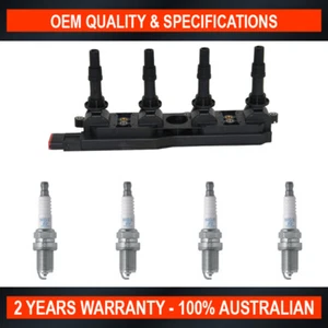 Pack of SWAN Ignition Coils & NGK Spark Plugs for Holden Astra Z18XE (1.8L) - Picture 1 of 4