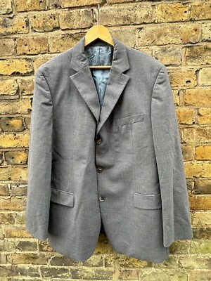 HUGO BOSS Mens Suit Jacket 50 Trousers W38 L30 Pure Virgin Wool Grey - Image 1 of 4