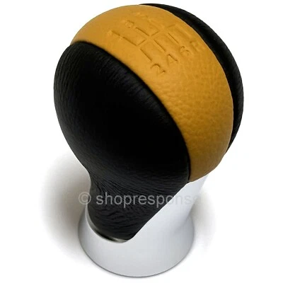 OEM Nissan 09-21 370Z Z34 Heritage Yellow & Black Leather Shift Knob 32865-6GG0A - Image 1 of 3