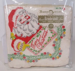24 Vintage Reed's Christmas Paper Napkins w in Original Unopened Package - Picture 1 of 1