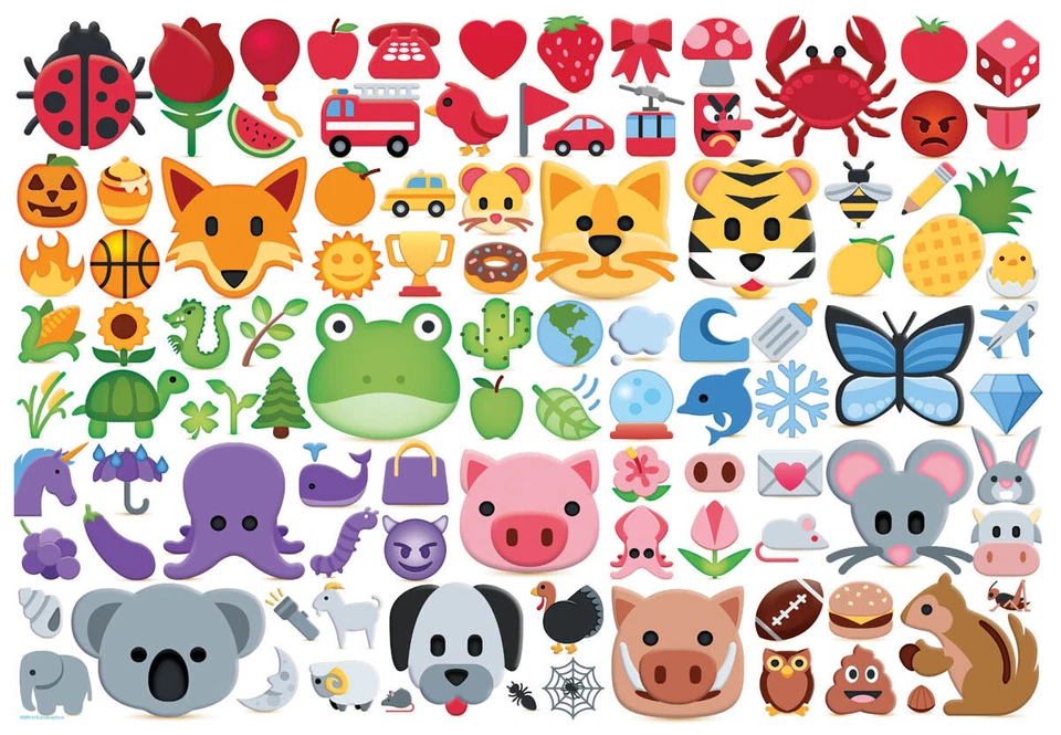 Eurographics Emoji Colors 100 Piece Jigsaw Puzzle - Image 1 of 1