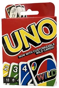 UNO With Customizable Wild Cards  Mattel Classic Card Game Games Board New ! - Picture 1 of 3