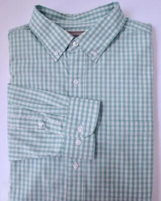 Scandia Woods Men's Gingham Shirt XL Green White St. Patricks Day Sprint Easter - Image 1 of 4