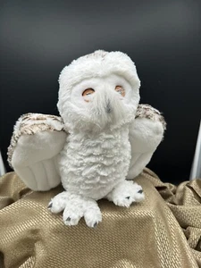 Wild Republic Realistic Snow Owl 11” Plush White Brown Spotted Stuffed Animal - Picture 1 of 5