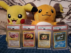 Pokémon Eevee Evolutions Jungle Set - Eevee/Flareon/Jolteon/Vaporeon - PSA 5 EX - Picture 1 of 7