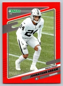 2021 Panini Donruss - Johnathan Abram #89 Press Proof Red - Picture 1 of 2