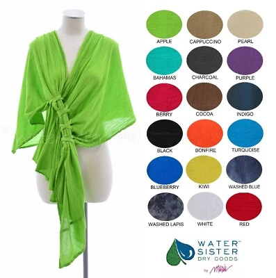 WATERSISTER Cotton Gauze  AVERY WRAP  Shawl Adjustable Scarf Top OS Oh my COLORS - Image 1 of 4