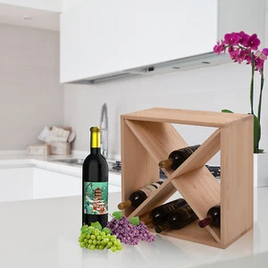24 Bottle Holder Bar StorageNEW Wood Wine Rack Kitchen Decor Glass Display Home - Picture 1 of 10