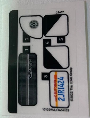 LEGO STICKERBOGEN 76912 FAST & FURIOUS 1970 DODGE CHARGER aus Set Neu & Original - Bild 1 von 1