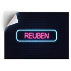 1x Pionowa naklejka winylowa Neon Sign Design Ruben Imię #352414