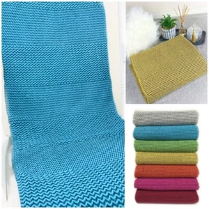 Recycled Cotton Blanket Throw Large Sofa Cover Bedspread Chair Settee Blanket - Picture 1 of 33