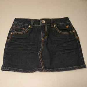 JUSTICE Girls Size 10R Denim Jean Skort Skirt Dark Wash - Picture 1 of 7