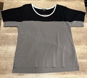 James Perse Los Angelas Colorblock Shirt Blouse Size 2 Perfect Condition - Picture 1 of 7
